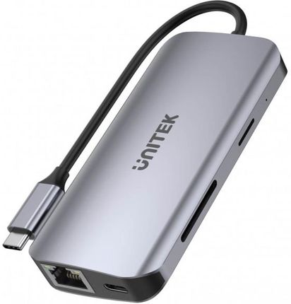 HUB Unitek 8-in-1 USB-C Hub With Dual Monitor, 100W Power Delivery and Card Reader (D1122A01)