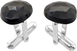 Czarny Spinel (S1260) Srebro [925] Srebrne Spinki do mankietów ze spinelem [925]