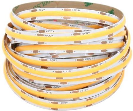 Led Studio Taśma Led 480 Cob Fob 9W/Metr Dc12V Żółta Pro Na Metry
