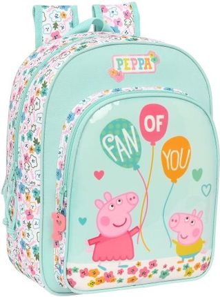 Safta Plecak Szkolny Peppa Pig Cosy Corner Jasnoniebieski 26X34X11 Cm