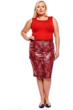 Zdjęcie Spódnica FSP641 CZERWONY + SZARY JASNY - Rzgów