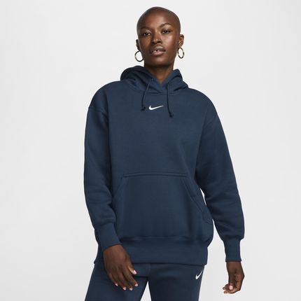 Damska bluza z kapturem o kroju oversize Nike Sportswear Phoenix Fleece - Niebieski