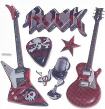 Zdjęcie Produkt z Outletu: NAKLEJKI OZDOBNE WYPUKŁE PIANKOWE ROCK STICKERS Książki , zabawki - Krzywiń