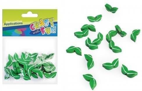 Zdjęcie Produkt z Outletu: DREWNIANE LISTKI APLIKACJE DEKORACYJNE 25SZT. Książki , zabawki - Krzywiń