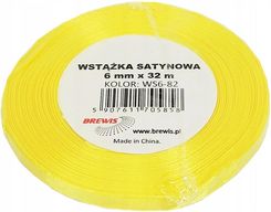 Zdjęcie Brewis Wstążka Satynowa Kanarkowy 6Mm X 32M - Śrem