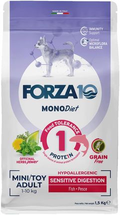 Forza10 Mini/Toy MonoDiet Sensitive Digestion Ryba Dla Psa 1,5kg