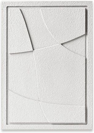 Obraz dekoracyjny relief - 50 x 2 x 70 cm - ABSTRACT IV - Bianco - Murso