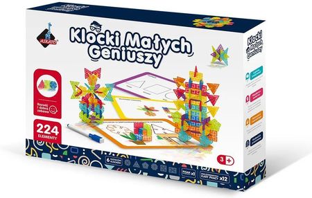 Askato Klocki Małych Geniuszy Geometryczne Śnieżynki 224El.