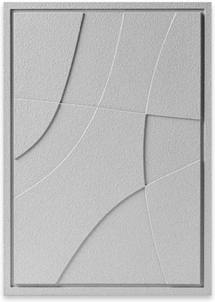 Obraz strukturalny nowoczesny - 50 x 2 x 70 cm - ABSTRACT II - Milky Grey - Murso