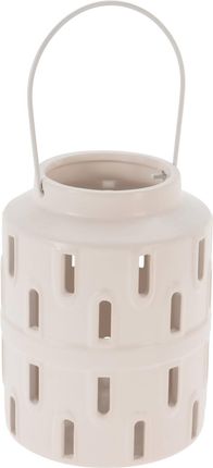 Home Styling Collection Lampion Na Świecę Metalowy Uchwyt 12,5x17cm (NB1202230WHITE)