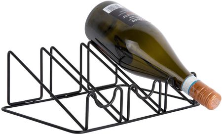 Present Time Stojak Na Wino Wired Metalowy 10x20x28cm (PT4059BK)