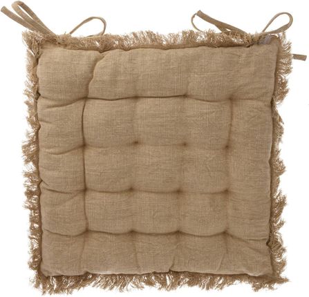 Home Styling Collection Poduszka Na Krzesło Pikowana Simply Bawełna Wiązania 40X40Cm A35821940Beige 