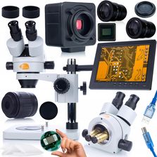 Rosfix Zestaw mikroskop Mercury Pro MSMP-T-PS1 + Kamera Crux PRO KMCP-HDMI-USB 5mp wyświetlacz 8