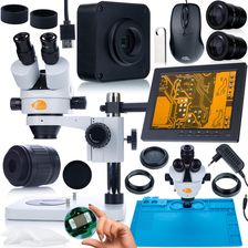 Zestaw mikroskopowy Mercury Pro MSMP-T-PS1 +kamera Gemini PRO KMGP-USB-HDMI 16mp mata wyświetlacz 8
