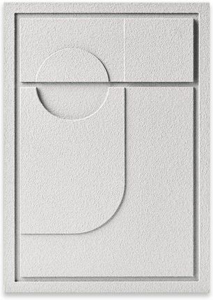 Płaskorzeźba na ścianę 3D - 50 x 2 x 70 cm - GEOMETRIC II - Bianco - Murso