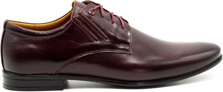 Buty męskie skórzane wizytowe 480 bordowe