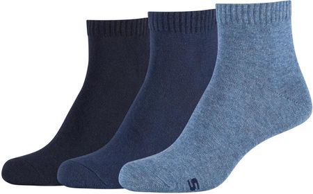 Skarpety Skechers 3PPK Wm Casual Quarter Socks SK42005-5500 Granatowy