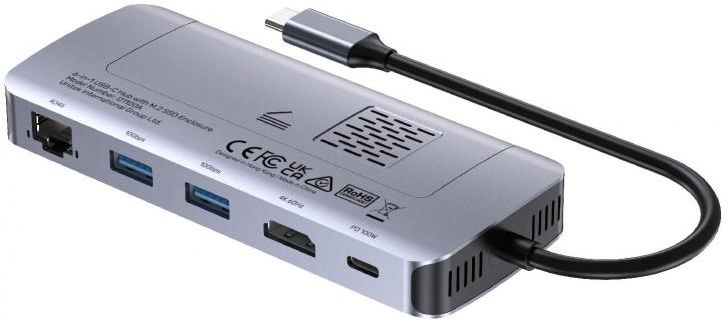 どこでもいっしょ　トロ　USBハブコット Hub USB HUB Unitek 6 in 1 USB C3.2 10G Hub with PCIe M.2 and