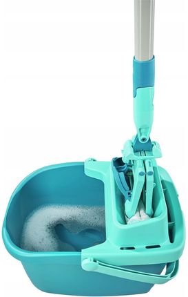 Leifheit Set PowerClean M + Micro Duo Gratis: Sistema Lavapavimenti Con Secchio 6L, Strizzatura Controllata, Panno Lavabile 60°