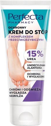 Perfecta Pharmacy Ochronny krem do stóp z kompleksem przeciwgrzybicznym 15% urea