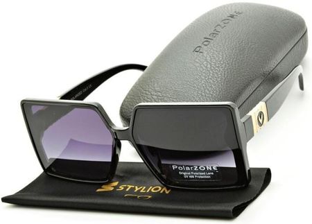 Duże damskie okulary przeciwsłoneczne kwadratowe polaryzacyjne POL-982