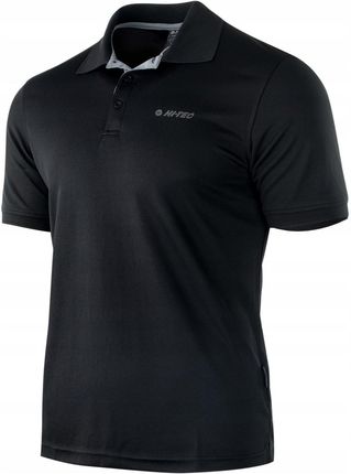 Męska polówka sportowa Hi-Tec Site koszulka szybkoschnąca polo czarny XL