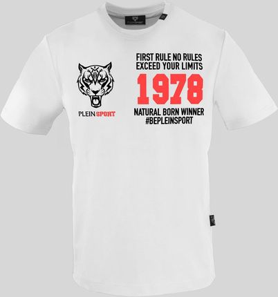 Koszulka T-shirt marki Plein Sport model TIPS1117 kolor Biały. Odzież męska. Sezon: Wiosna/Lato