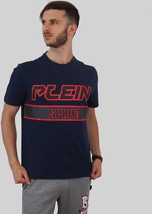 Koszulka T-shirt marki Plein Sport model TIPS105TN kolor Niebieski. Odzież męska. Sezon: Wiosna/Lato