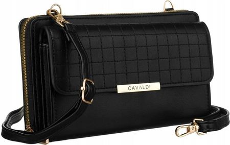 Elegancka mini torebka-portfel na długim, doczepianym pasku - 4U Cavaldi