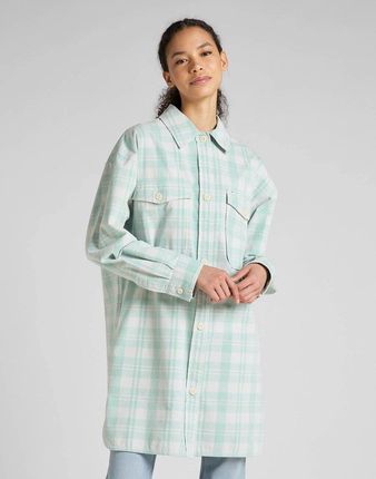 LEE ELONGATED OVERSHIRT DAMSKA KOSZULA DUSTY JADE L50WAA41