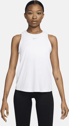 Damska koszulka bez rękawów Dri-FIT Nike One Classic - Biel