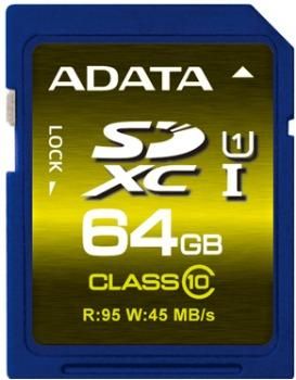 ADATA SDXC 64GB Class 10 UHS-I (ASDX64GUI1CL10-R)