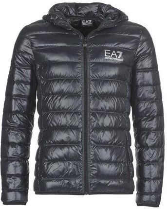 EMPORIO ARMANI EA7 włoska kurtka pikowna z kapturem BLACK