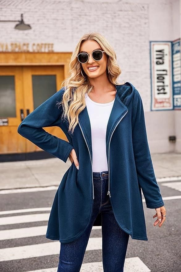 Bluza Damska Długa Z Kapturem Polarowa Oversize XL - Ceny i