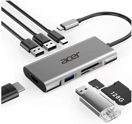 Acer Stacja/replikator 7-in-1 Mini USB-C (GP.DCK11.00N) (GPDCK1100N)