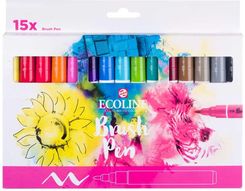 Zdjęcie Royal Talens Markery Ecoline Brush Pen Zestaw 15szt. - Stryków