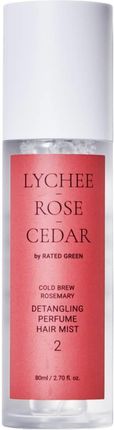 Rated Green Lychee Rose Cedar Perfumowana Mgiełka Do Włosów Ułatwiająca Rozczesywanie 80 ml