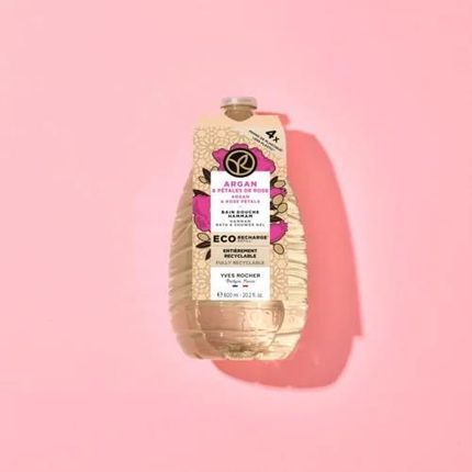 Yves Rocher Argan & Płatki Róż Żel Pod Prysznic I Do Kąpieli Uzupełniacz 600ml - zdjęcie 3