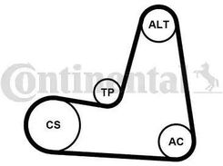 Zdjęcie Contitech Zestaw Osprzętu Paska Alternatora 6PK1130K2 - Szczucin