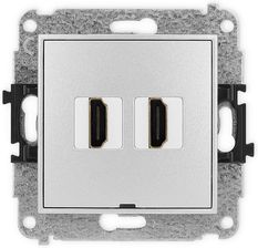 Zdjęcie Karlik Mechanizm Gniazda Podwójnego Hdmi 2.1 8K Bez Pola Opisowego Srebrny Metalik Mini I00164120 - Będzin