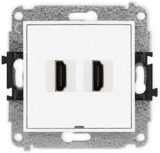 Zdjęcie Karlik Mechanizm Gniazda Podwójnego Hdmi 2.1 8K Bez Pola Opisowego Biały Mat Mini I00164123 - Będzin
