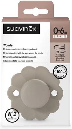 Suavinex Smoczek Fizjologiczny Sx Pro Wonder 0-6m Gray Clouds - zdjęcie 3