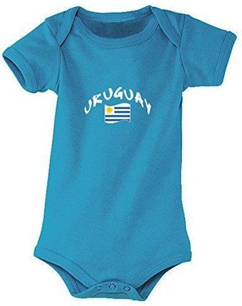 supportershop Body Aqua Uruguay Unisex Baby, niebieski aqua, fr: M (rozmiar producenta: 6 – 12 miesięcy)