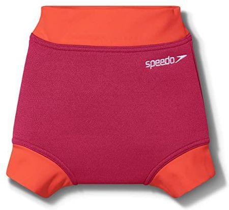 Speedo Girl's Learn to Swim pieluszka dla niemowląt i małych dzieci, kolor wiśniowy różowy/koralowy, 0-3 M