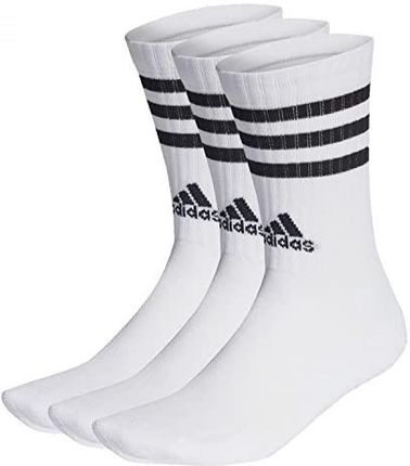 adidas 3 Stripes Skarpeti do łydek, White/Black, XS