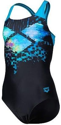 ARENA Kostium dla dziewczynki Feel Multi Pixels Swim PRO Back, z przednią podszewką