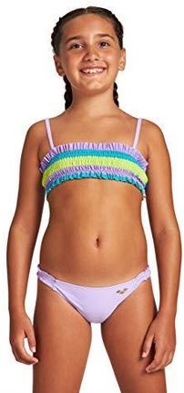 ARENA Dziewczęcy G Sweetie Jr Bandeau Two Pieces zestaw bikini wielokolorowa Lilac Multi-lilac 116