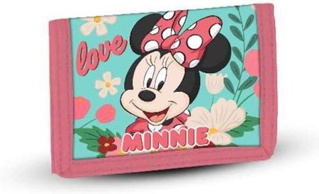 Minnie Mouse Garden zielony portfel na rzepy, wielokolorowy, 21,5 x 9 cm, wielobarwny, Portfel na rzepy Ogród Zielony