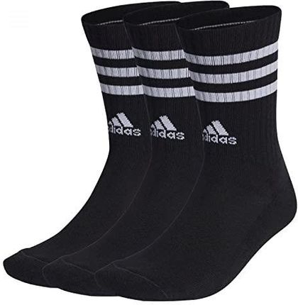 adidas 3 Stripes Skarpeti do łydek, Black/White, XS