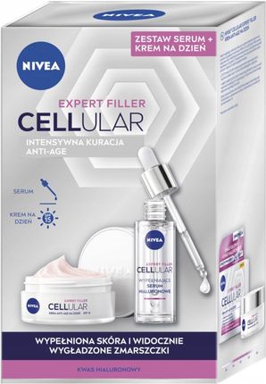 Nivea Cellular Expert Filler Zestaw Kosmetyków Krem + Serum Na Zmarszczki